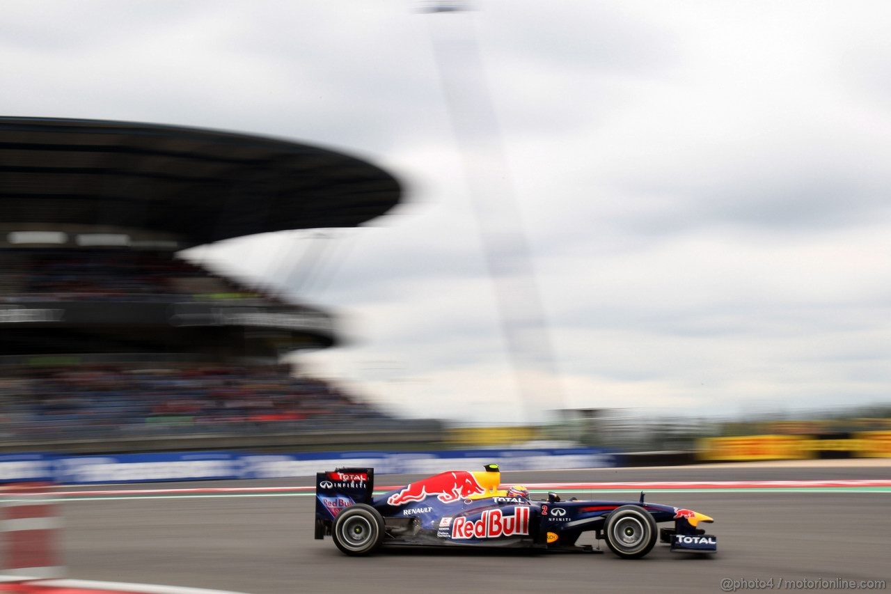 GP GERMANIA, 22.07.2011- Prove Libere 1, Venerdi', Mark Webber (AUS), Red Bull Racing, RB7 