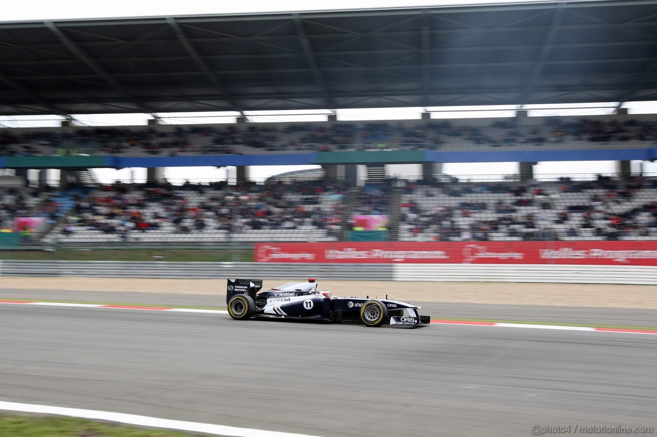 GP GERMANIA, 22.07.2011- Prove Libere 1, Venerdi', Rubens Barrichello (BRA), Williams FW33 