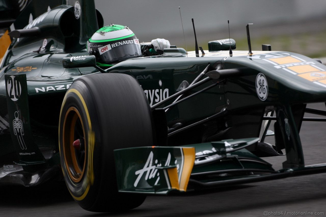 GP GERMANIA, 22.07.2011- Prove Libere 2, Venerdi', Heikki Kovalainen (FIN), Team Lotus, TL11 
