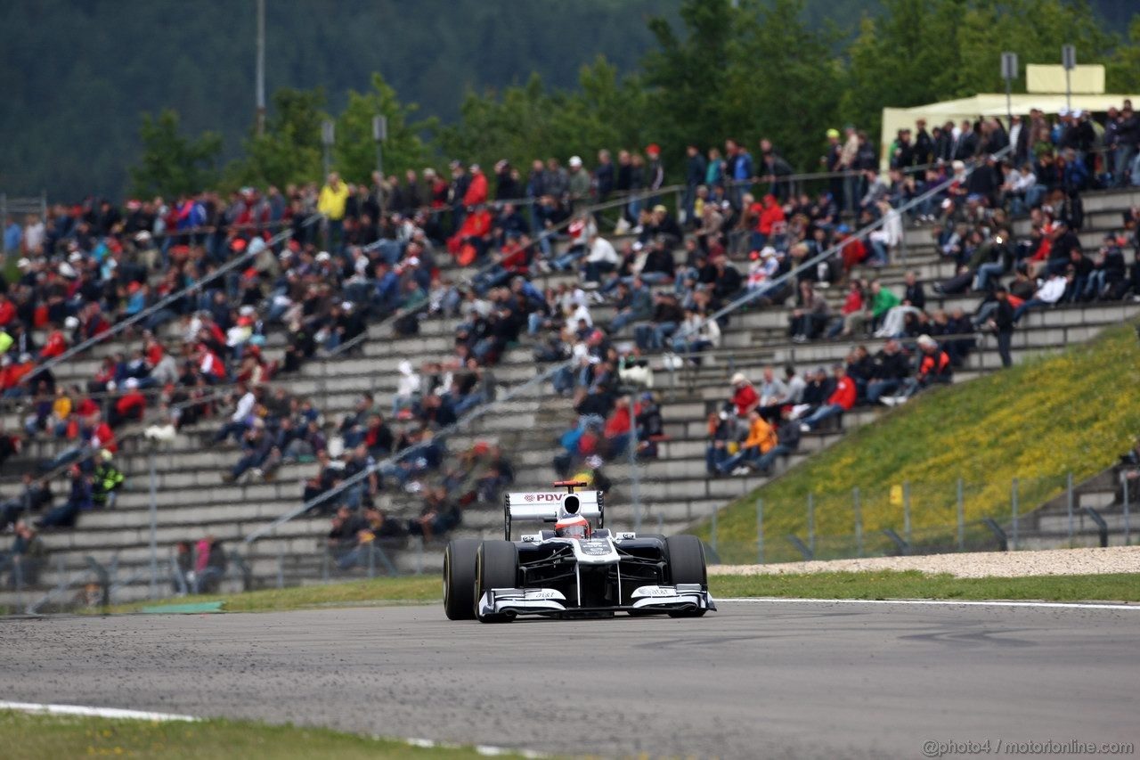 GP GERMANIA, 22.07.2011- Prove Libere 2, Venerdi', Rubens Barrichello (BRA), Williams FW33 