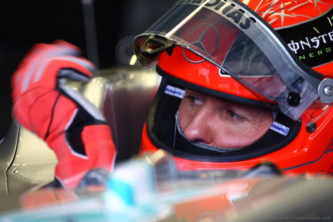 GP GERMANIA, 22.07.2011- Prove Libere 2, Venerdi', Michael Schumacher (GER), Mercedes GP Petronas F1 Team, MGP W02 