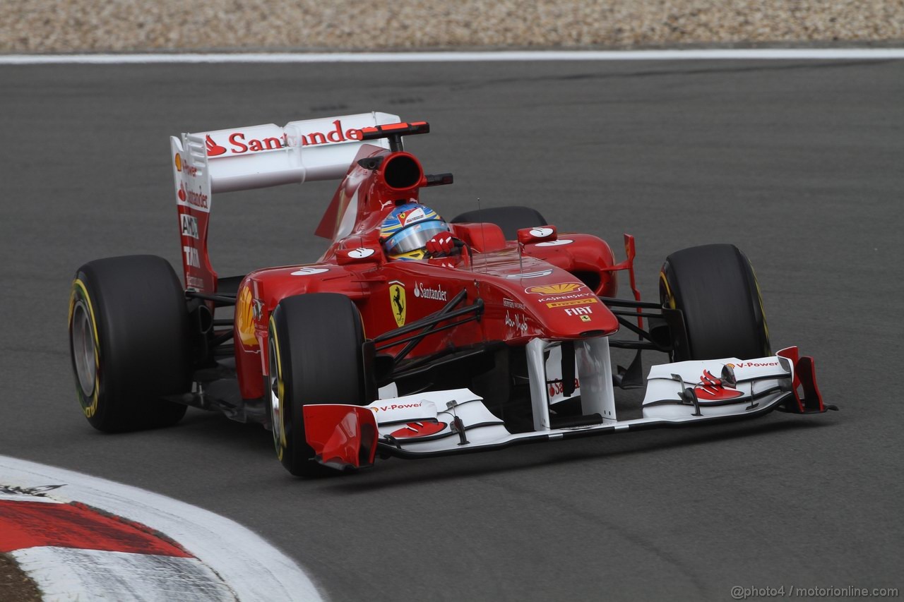 GP GERMANIA, 22.07.2011- Prove Libere 2, Venerdi', Fernando Alonso (ESP), Ferrari, F-150 Italia 