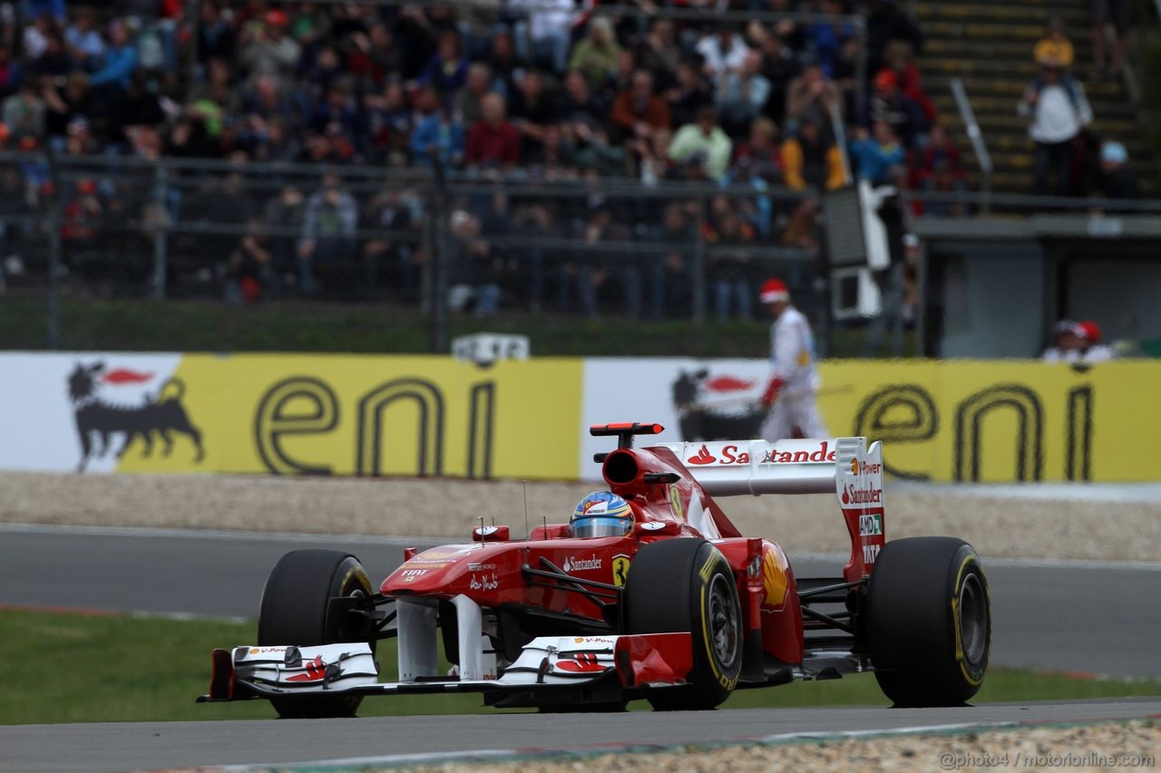 GP GERMANIA, 22.07.2011- Prove Libere 2, Venerdi', Fernando Alonso (ESP), Ferrari, F-150 Italia 