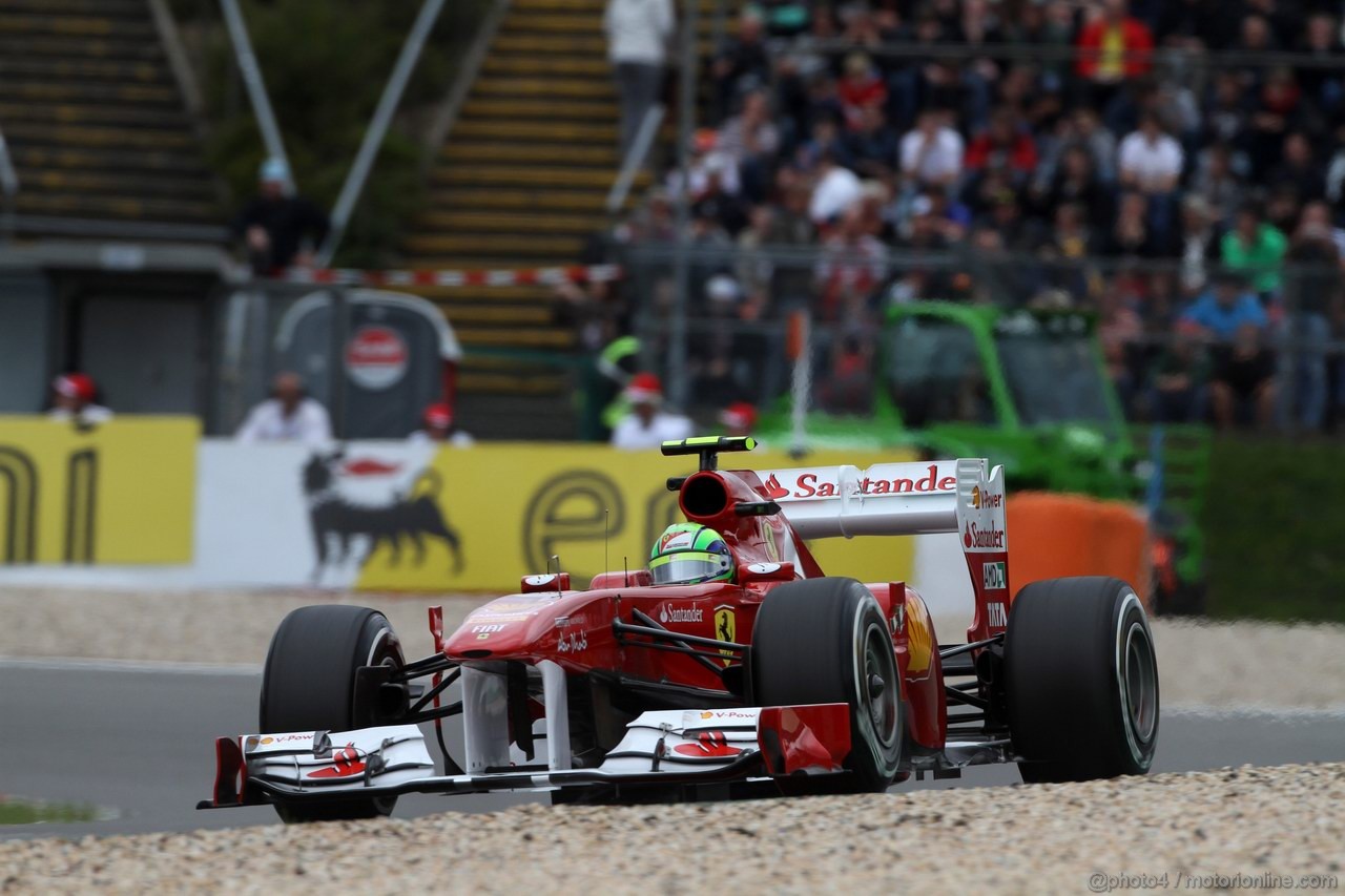 GP GERMANIA, 22.07.2011- Prove Libere 2, Venerdi', Felipe Massa (BRA), Ferrari, F-150 Italia 