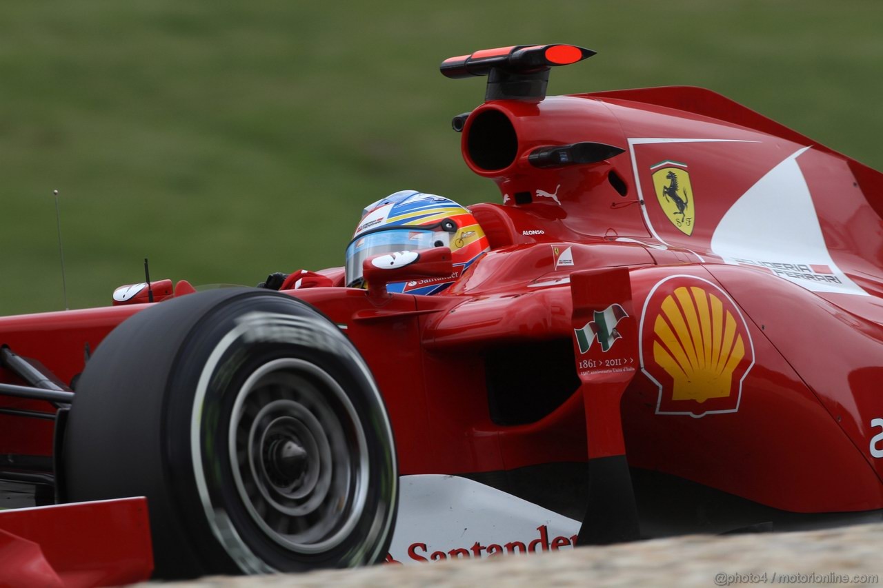 GP GERMANIA, 22.07.2011- Prove Libere 2, Venerdi', Fernando Alonso (ESP), Ferrari, F-150 Italia 