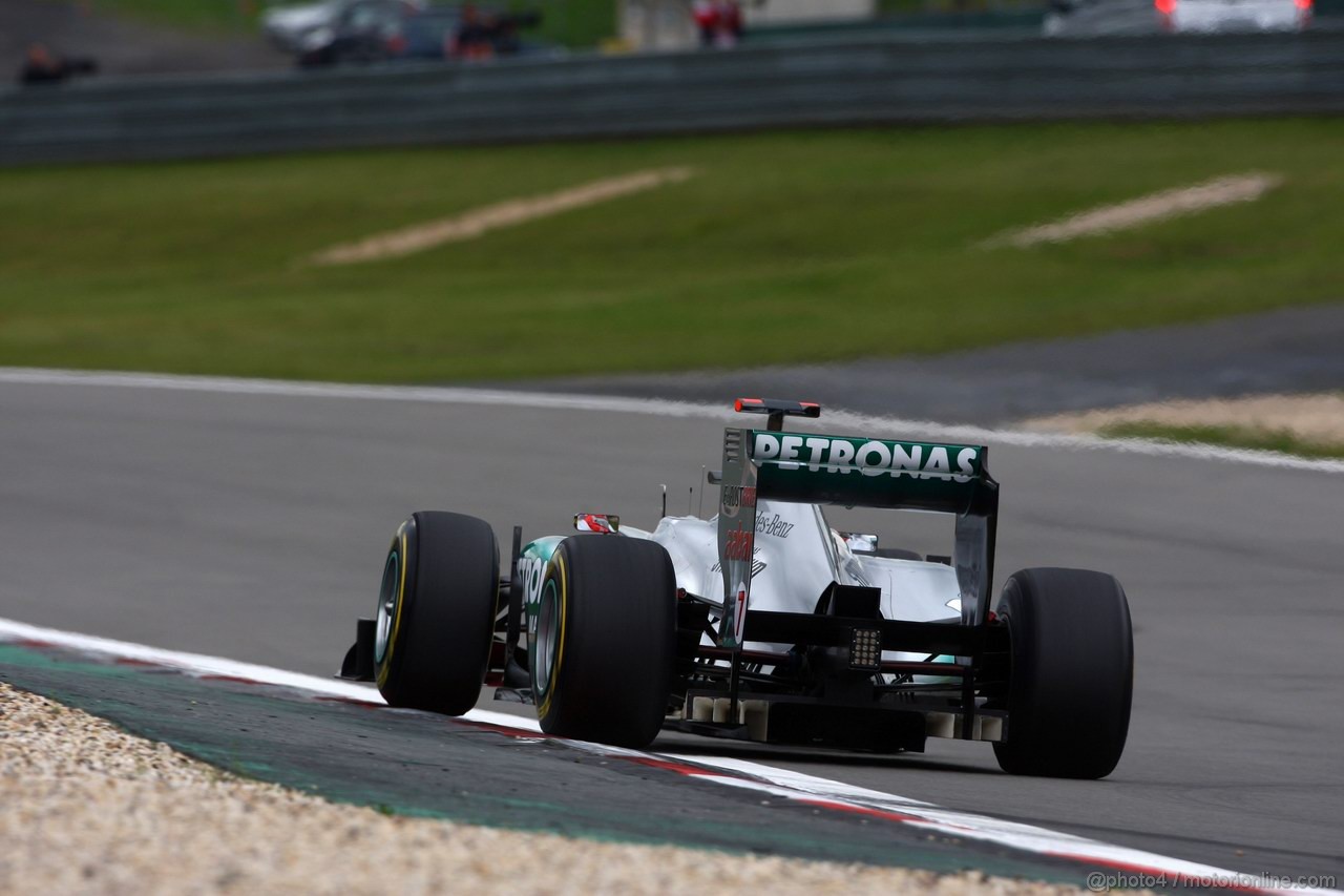 GP GERMANIA, 22.07.2011- Prove Libere 2, Venerdi', Michael Schumacher (GER), Mercedes GP Petronas F1 Team, MGP W02 