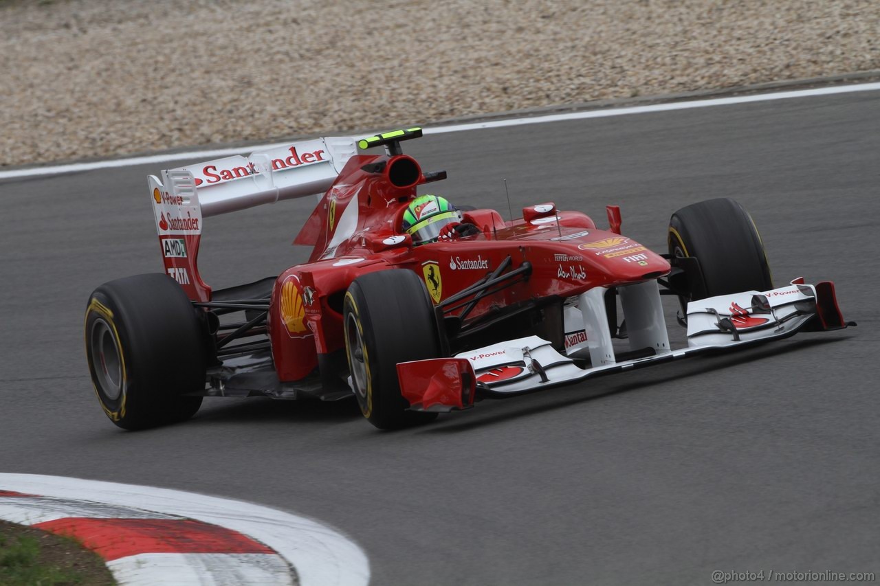 GP GERMANIA, 22.07.2011- Prove Libere 2, Venerdi', Felipe Massa (BRA), Ferrari, F-150 Italia 