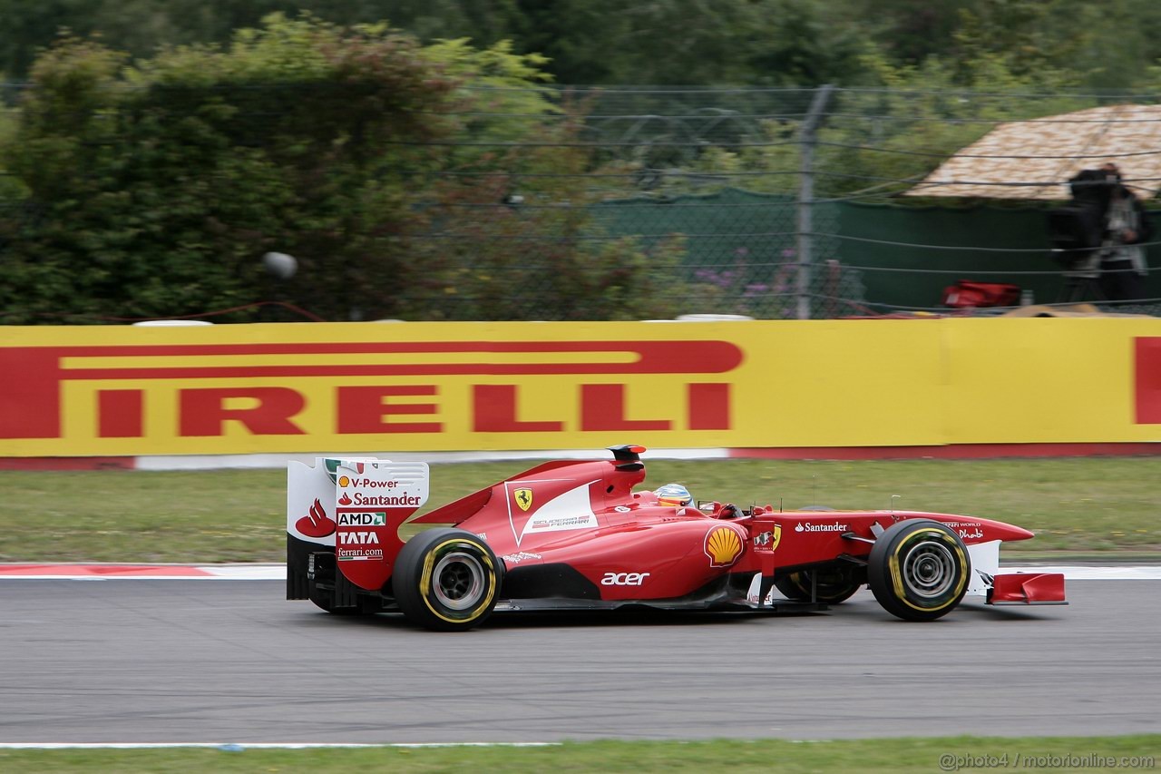 GP GERMANIA, 22.07.2011- Prove Libere 2, Venerdi', Fernando Alonso (ESP), Ferrari, F-150 Italia 