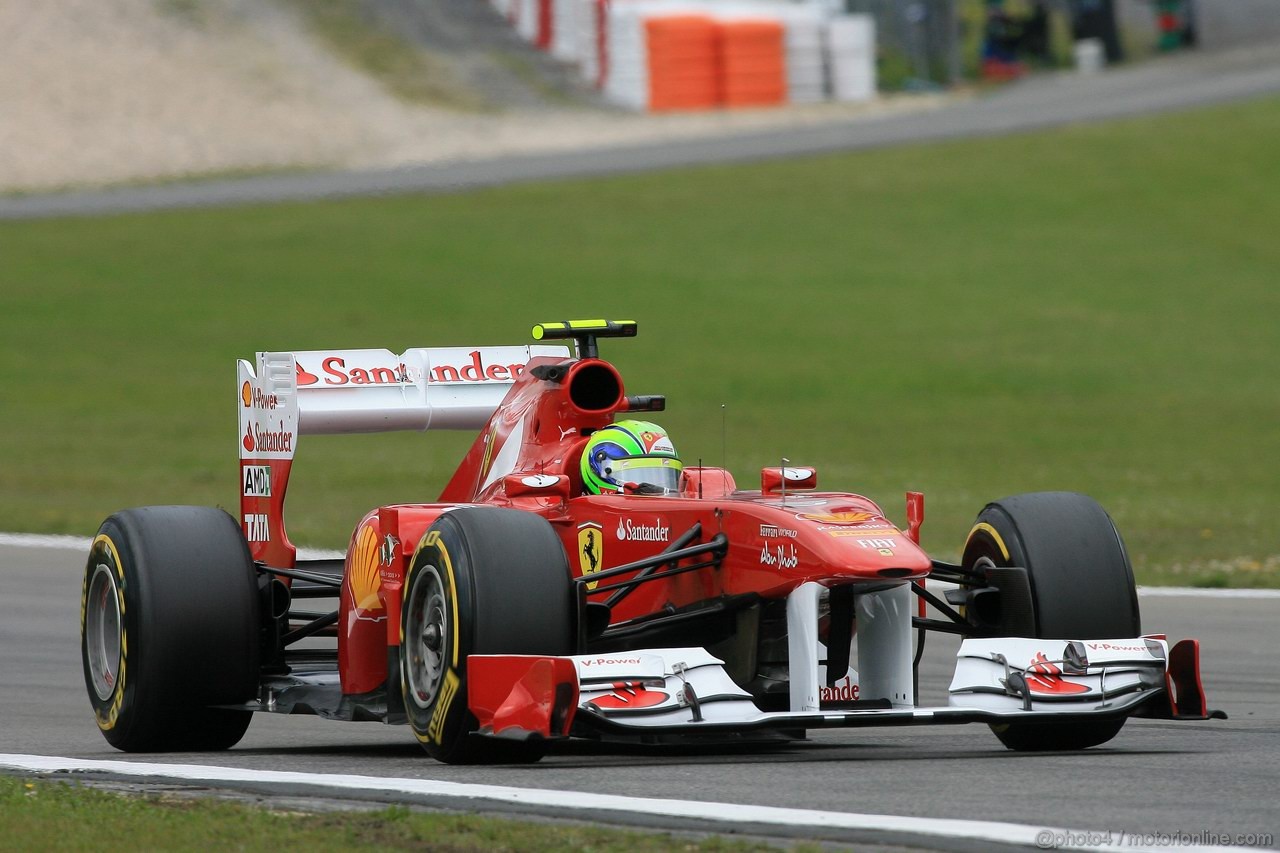 GP GERMANIA, 22.07.2011- Prove Libere 2, Venerdi', Felipe Massa (BRA), Ferrari, F-150 Italia 