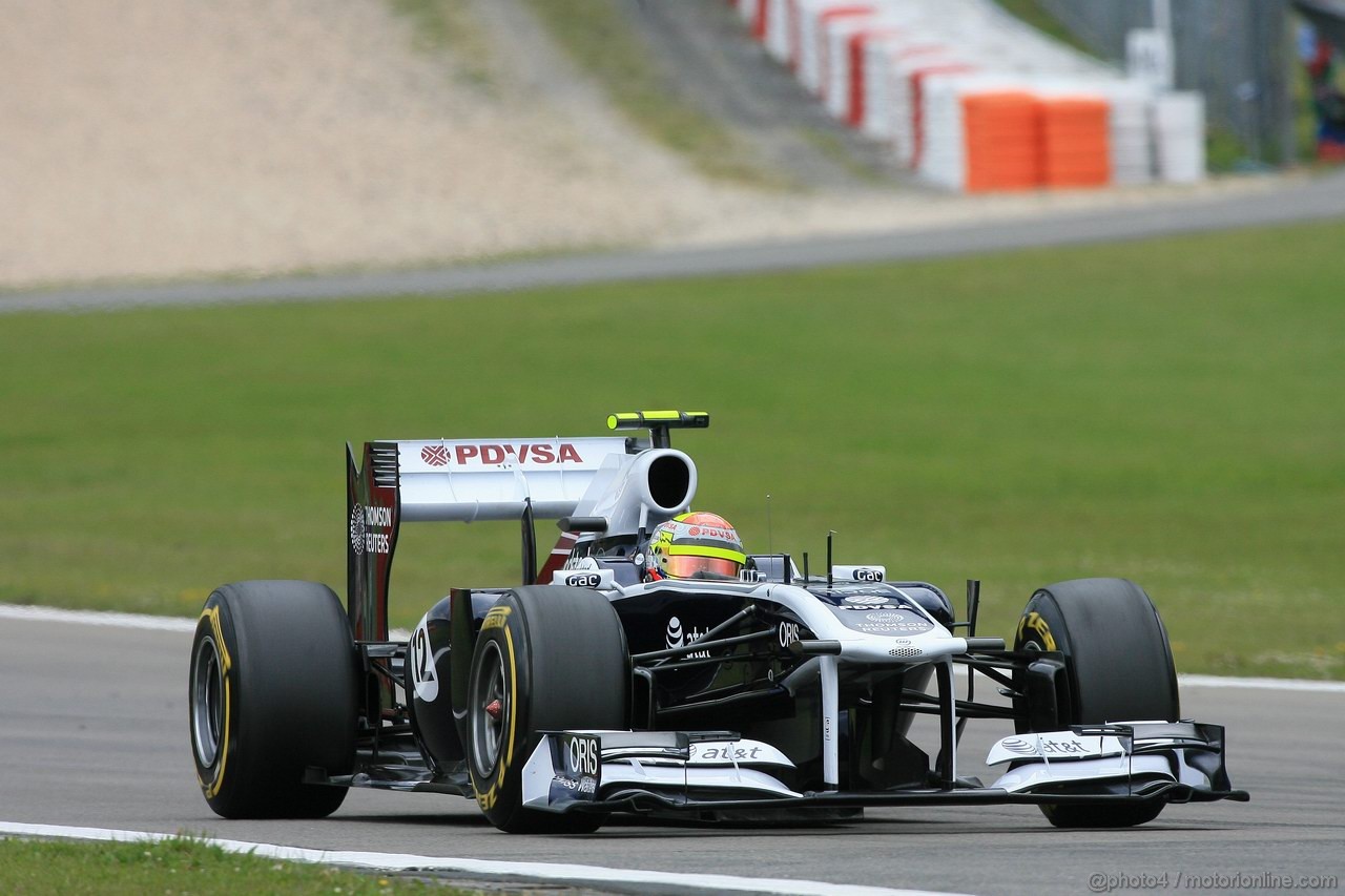GP GERMANIA, 22.07.2011- Prove Libere 2, Venerdi', Pastor Maldonado (VEN), Williams FW33 