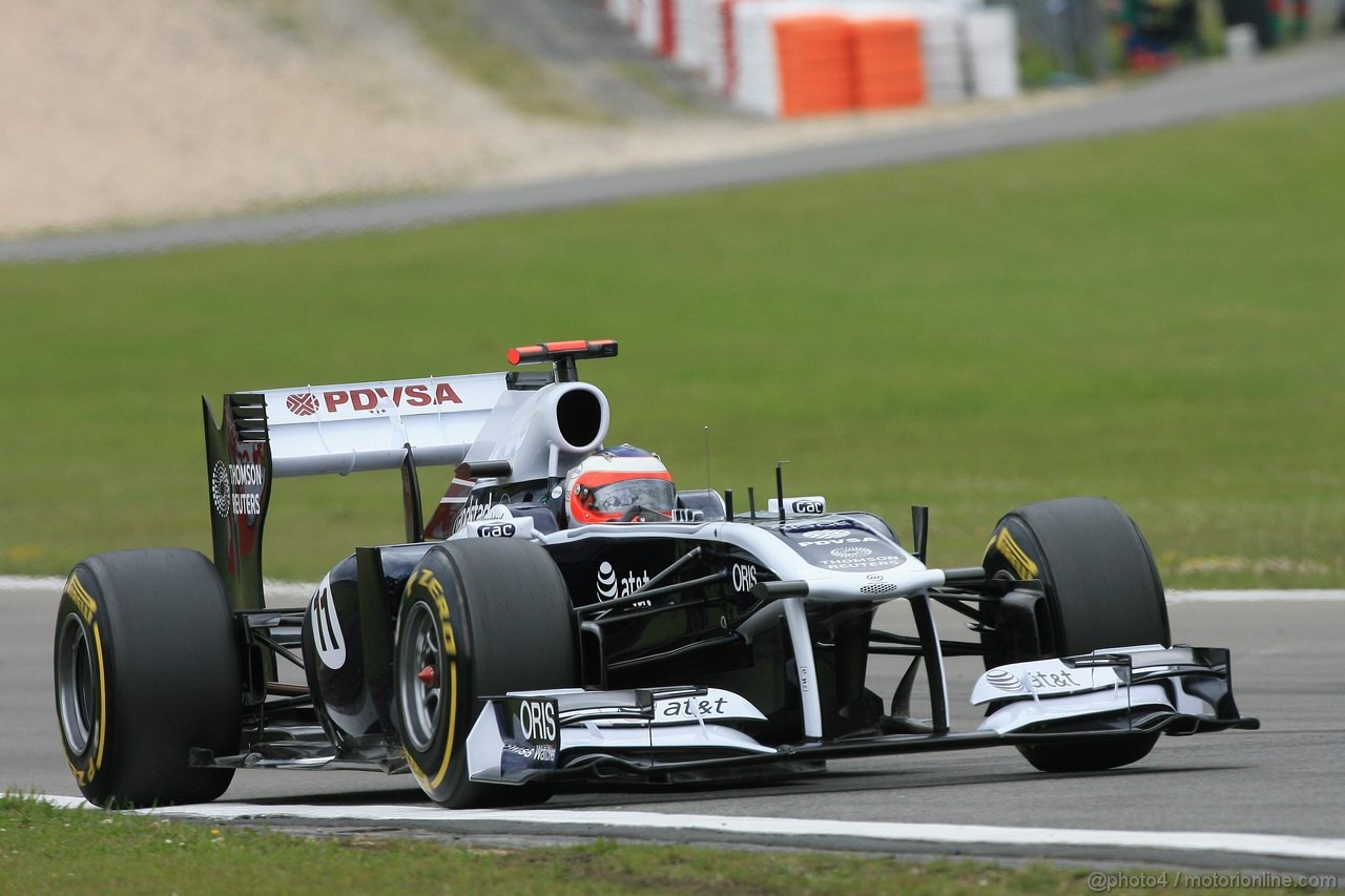 GP GERMANIA, 22.07.2011- Prove Libere 2, Venerdi', Rubens Barrichello (BRA), Williams FW33 