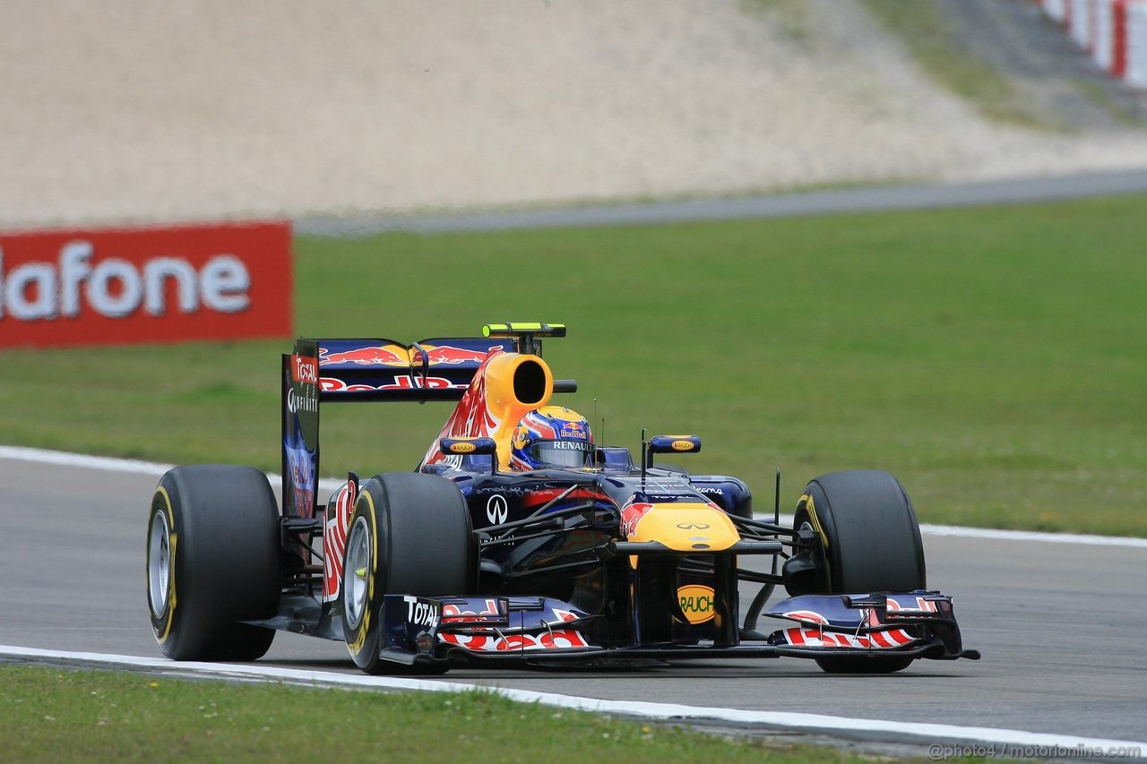 GP GERMANIA, 22.07.2011- Prove Libere 2, Venerdi', Mark Webber (AUS), Red Bull Racing, RB7 