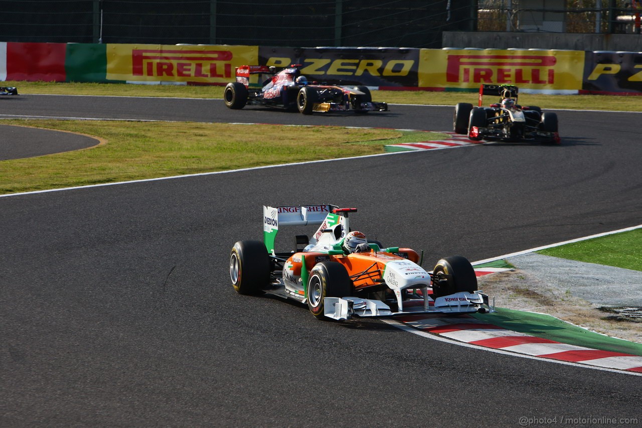 GP GIAPPONE, 09.10.2011- Gara, Adrian Sutil (GER), Force India F1 Team, VJM04