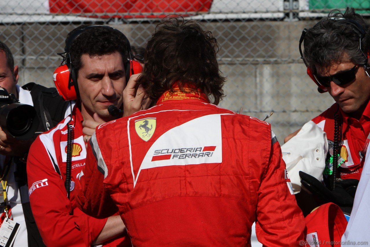 GP GIAPPONE, 09.10.2011- Gara, Andrea Stella (ITA) Ferrari Gara Engineer e Fernando Alonso (ESP), Ferrari, F-150 Italia