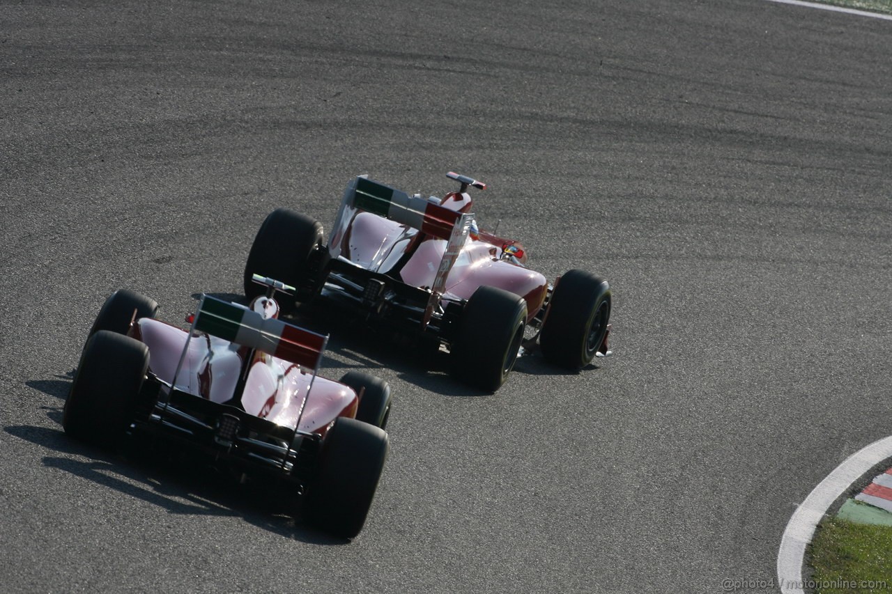 GP GIAPPONE, 09.10.2011- Gara, Felipe Massa (BRA), Ferrari, F-150 Italia e Fernando Alonso (ESP), Ferrari, F-150 Italia