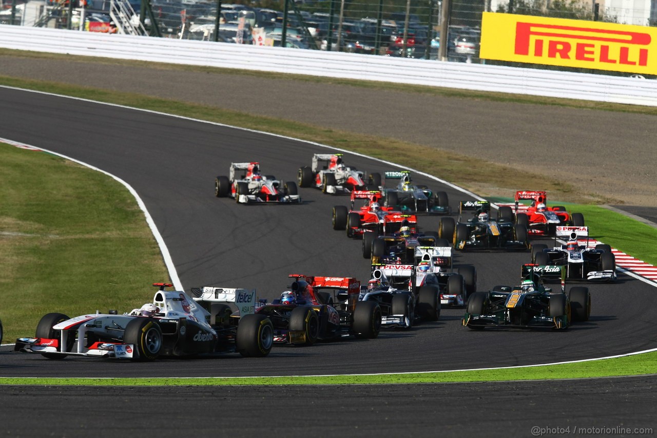 GP GIAPPONE, 09.10.2011- Gara, Kamui Kobayashi (JAP), Sauber F1 Team C30