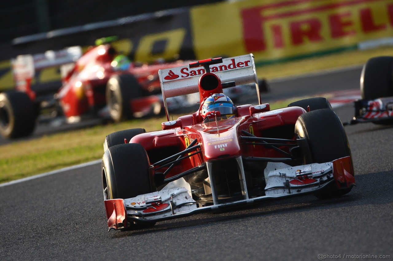GP GIAPPONE, 09.10.2011- Gara, Fernando Alonso (ESP), Ferrari, F-150 Italia 