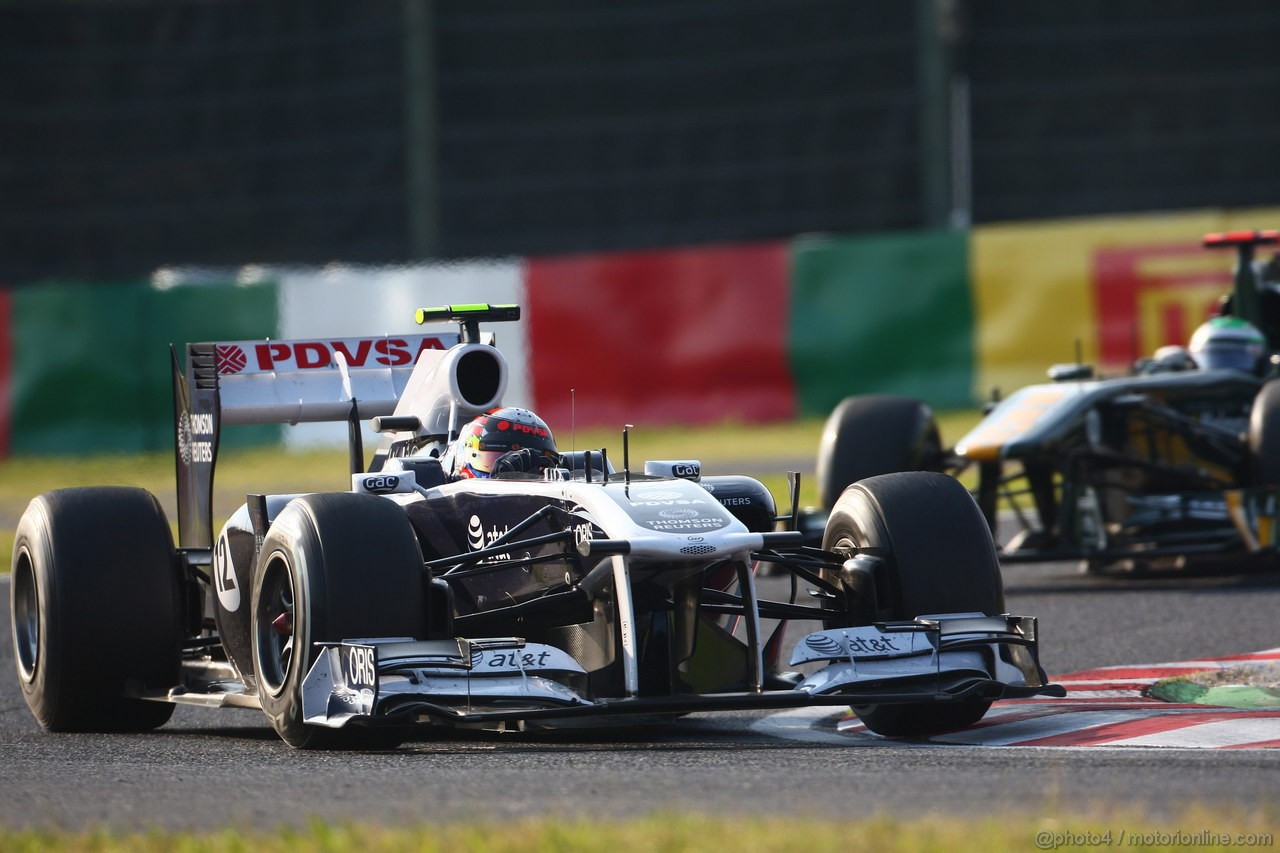 GP GIAPPONE, 09.10.2011- Gara, Pastor Maldonado (VEN), Williams FW33