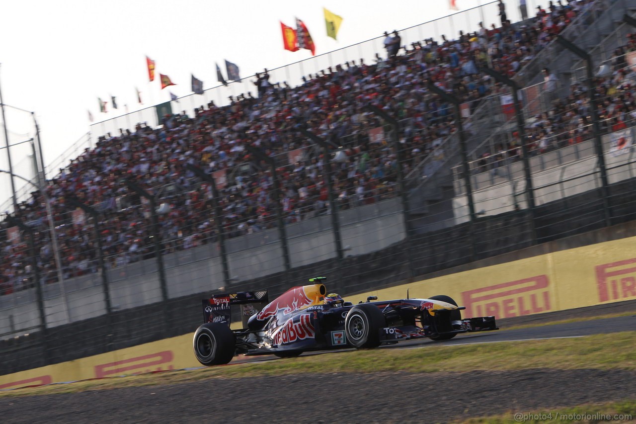 GP GIAPPONE, 09.10.2011- Gara, Mark Webber (AUS), Red Bull Racing, RB7