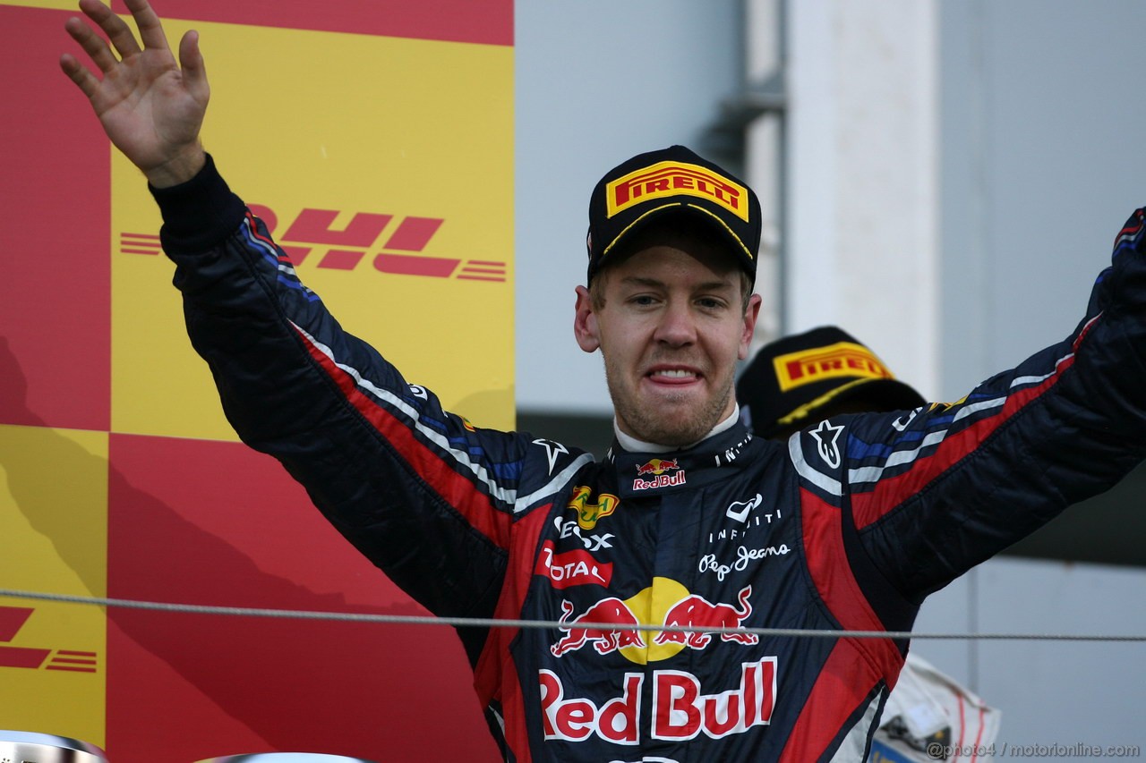 GP GIAPPONE, 09.10.2011- Gara, Sebastian Vettel (GER), World Champion 2011 e terzo in the race