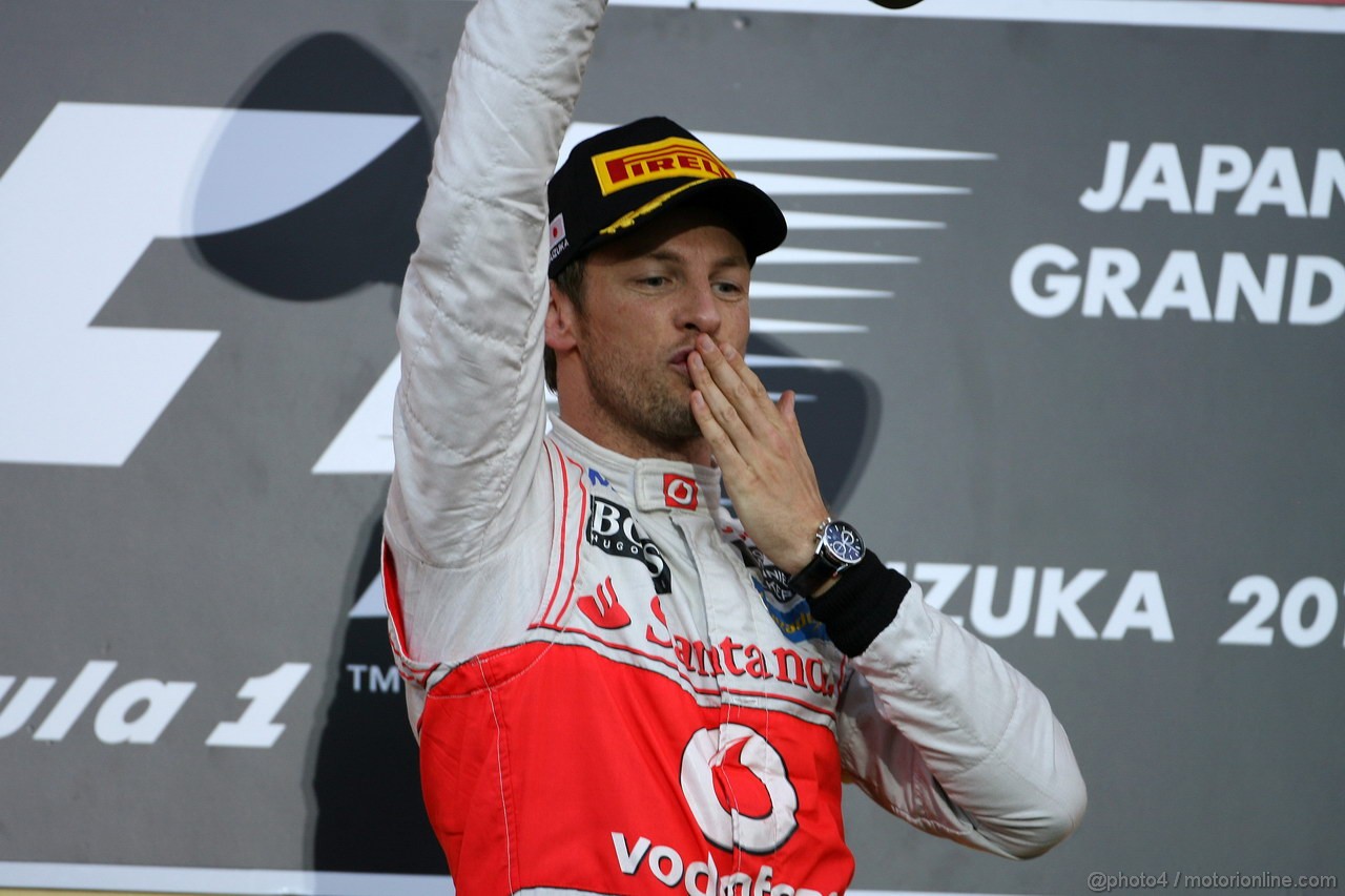 GP GIAPPONE, 09.10.2011- Gara, Jenson Button (GBR), McLaren Mercedes, MP4-26 vincitore