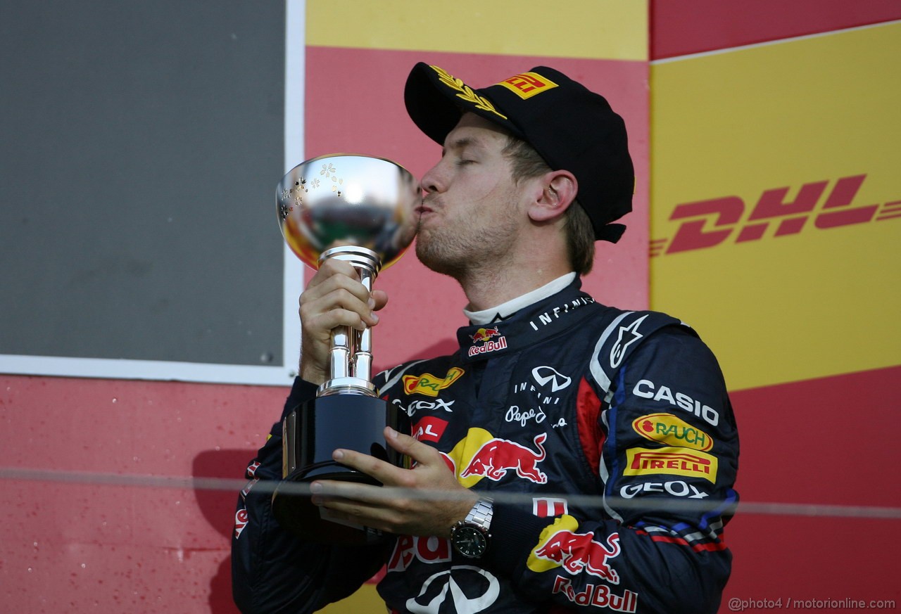 GP GIAPPONE, 09.10.2011- Gara, Sebastian Vettel (GER), World Champion 2011 e terzo in the race