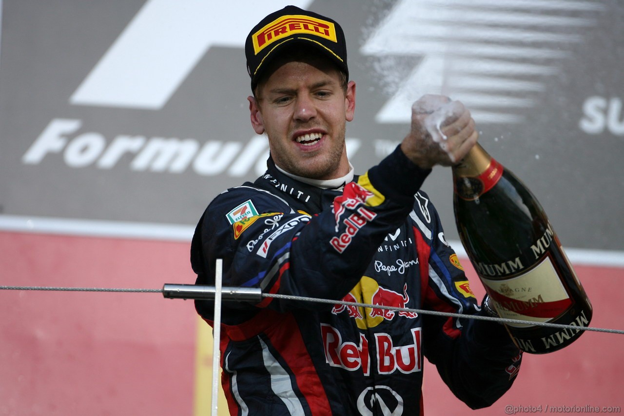 GP GIAPPONE, 09.10.2011- Gara, Sebastian Vettel (GER), World Champion 2011 e terzo in the race
