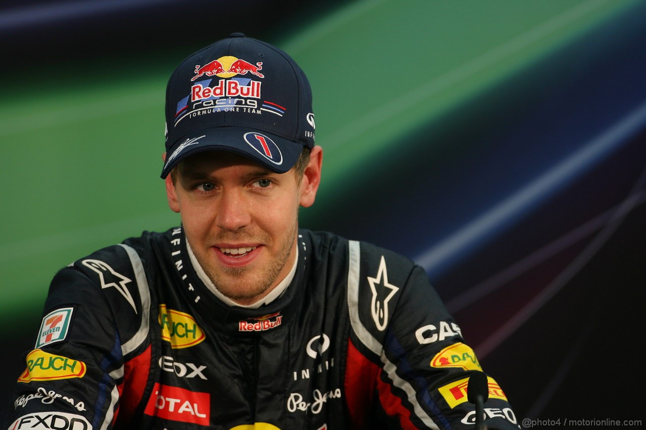GP GIAPPONE, 09.10.2011- Gara, Conferenza Stampa, Sebastian Vettel (GER), Red Bull Racing, RB7