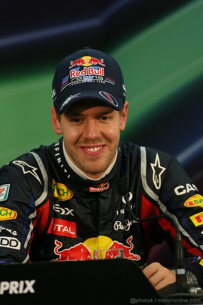 GP GIAPPONE, 09.10.2011- Gara, Conferenza Stampa, Sebastian Vettel (GER), Red Bull Racing, RB7