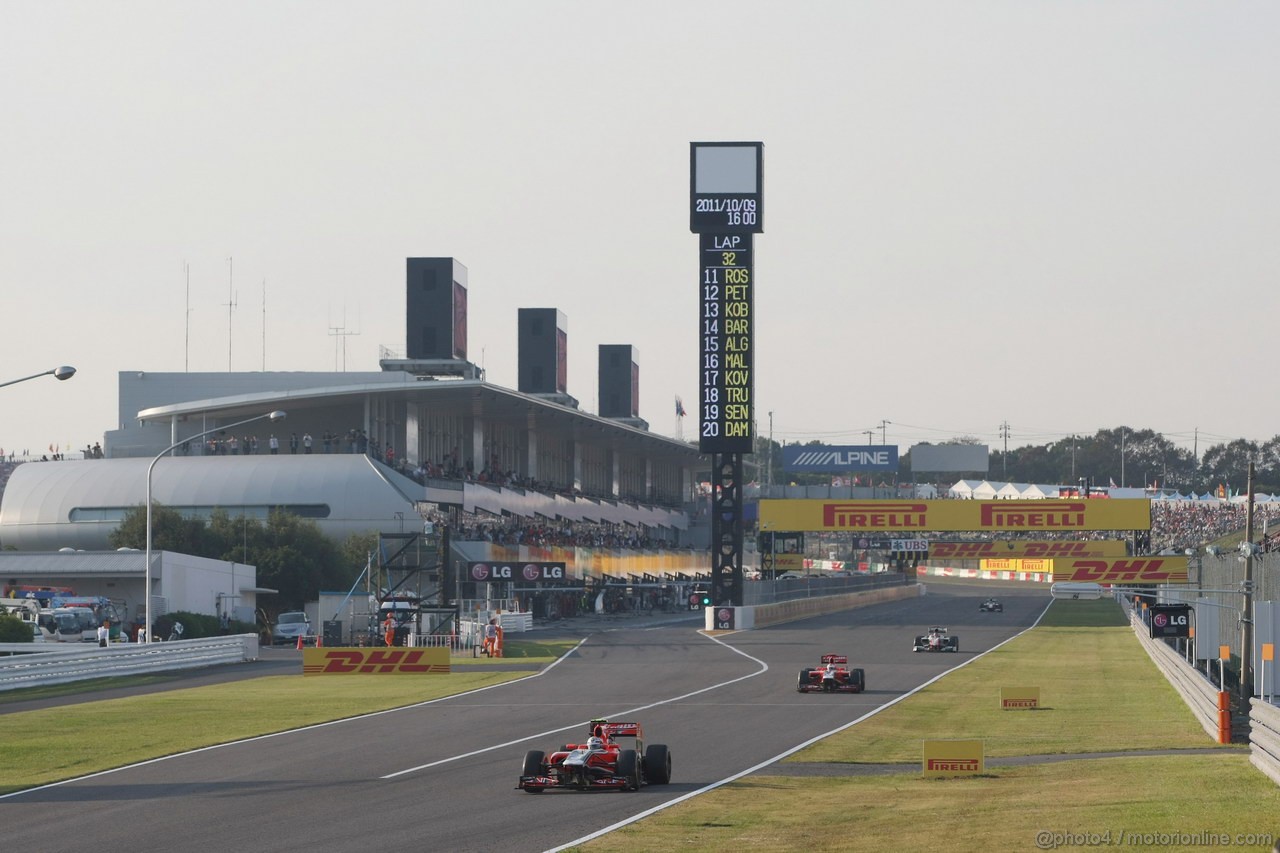 GP GIAPPONE, 09.10.2011- Gara, Jerome D'Ambrosio (BEL), Marussia Virgin Racing VR-02