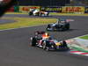 GP GIAPPONE, 09.10.2011- Gara, Mark Webber (AUS), Red Bull Racing, RB7 davanti a Michael Schumacher (GER), Mercedes GP Petronas F1 Team, MGP W02