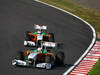 GP GIAPPONE, 09.10.2011- Gara, Paul di Resta (GBR) Force India VJM04 davanti a Adrian Sutil (GER), Force India F1 Team, VJM04