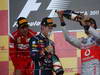 GP GIAPPONE, 09.10.2011- Gara, Sebastian Vettel (GER), Red Bull Racing, RB7 2011 F1 Champion e terzo in the race, Jenson Button (GBR), McLaren  Mercedes, MP4-26 vincitore e Fernando Alonso (ESP), Ferrari, F-150 Italia secondo 