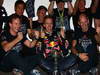 GP GIAPPONE, 09.10.2011- Sebastian Vettel (GER), celebrates his second World F1 Championship with Christian Horner (GBR), Red Bull Racing, Sporting Director e Adrian Newey (GBR), Red Bull Racing , Technical Operations Director