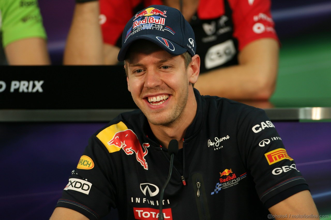 GP GIAPPONE, 06.10.2011- Conferenza Stampa, Sebastian Vettel (GER), Red Bull Racing, RB7 