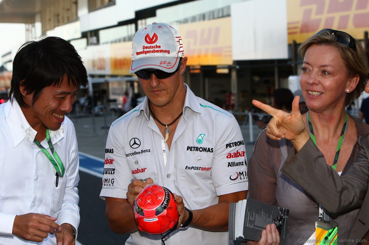 GP GIAPPONE, 06.10.2011- Michael Schumacher (GER), Mercedes GP Petronas F1 Team, MGP W02 