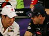 GP GIAPPONE, 06.10.2011- Conferenza Stampa, Kamui Kobayashi (JAP), Sauber F1 Team C30 e Sebastian Vettel (GER), Red Bull Racing, RB7