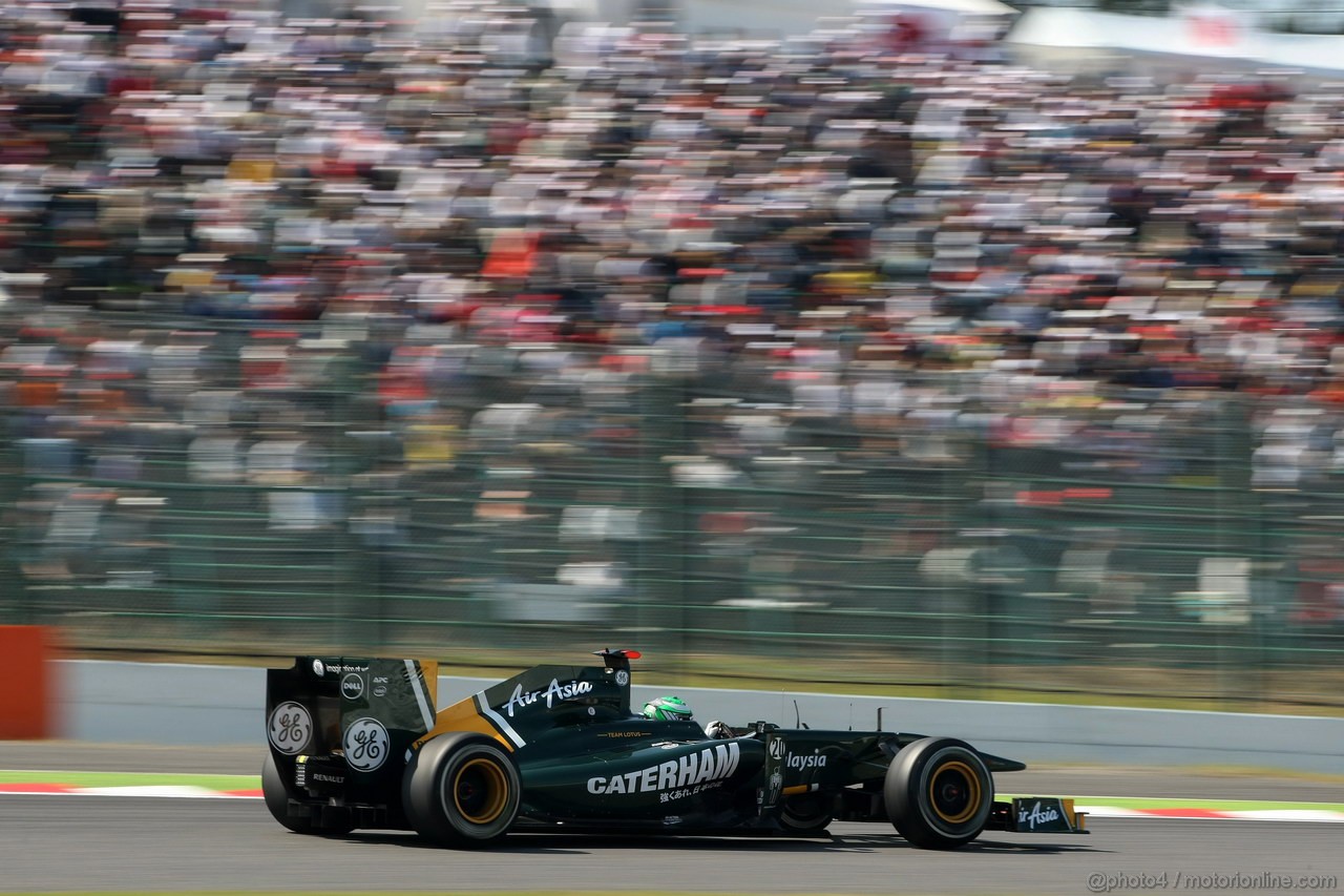 GP GIAPPONE, 08.10.2011- Prove Libere 3, Sabato, Heikki Kovalainen (FIN), Team Lotus, TL11