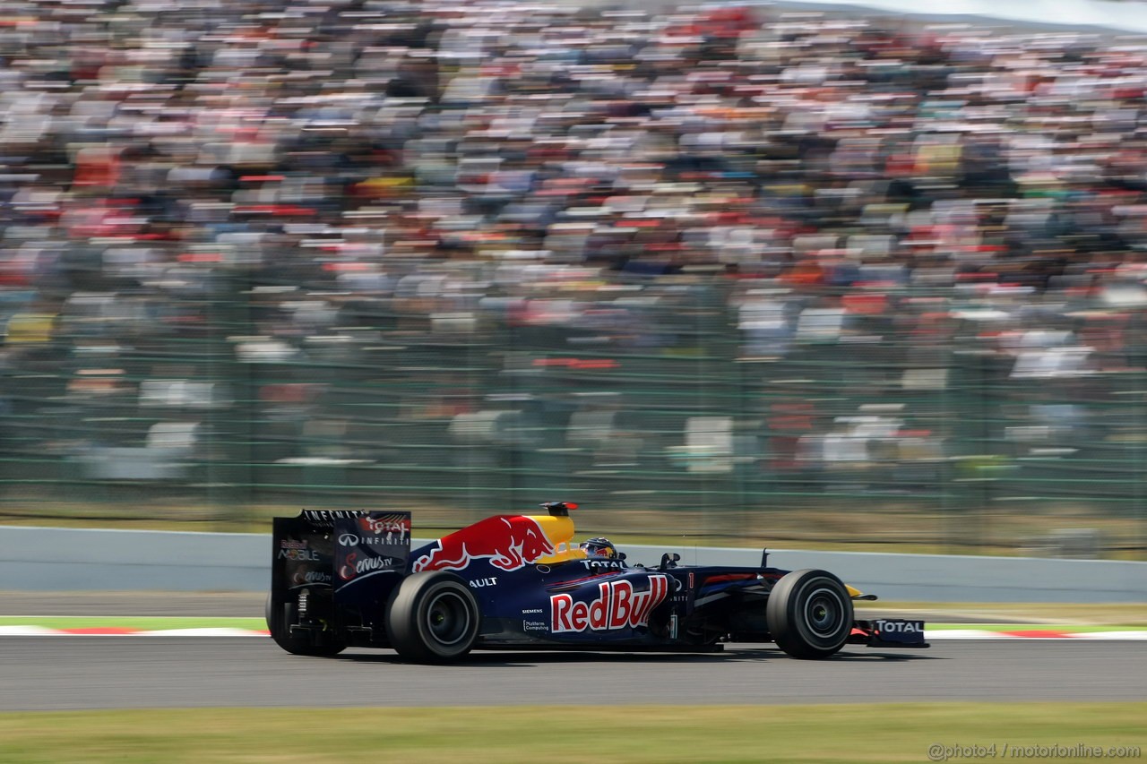 GP GIAPPONE, 08.10.2011- Prove Libere 3, Sabato, Sebastian Vettel (GER), Red Bull Racing, RB7 