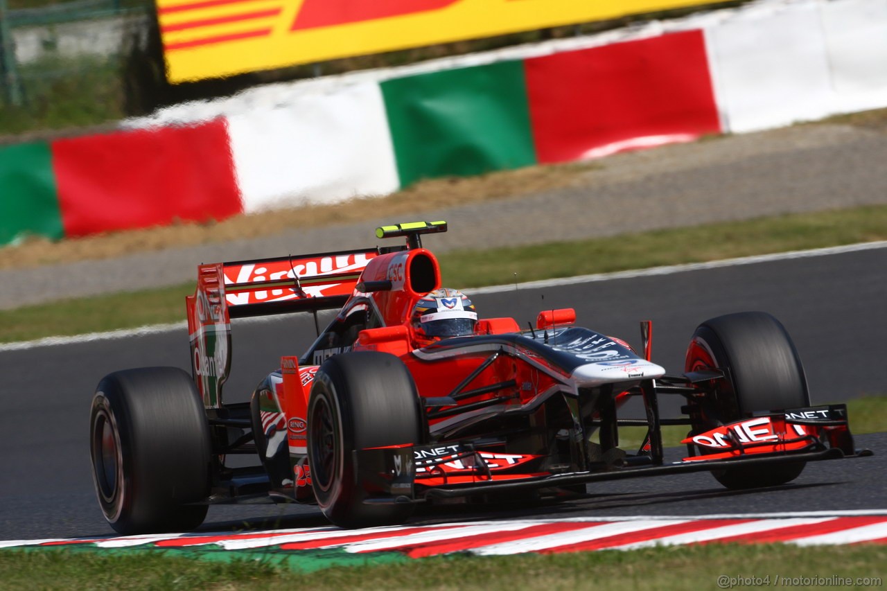 GP GIAPPONE, 08.10.2011- Prove Libere 3, Sabato, Jerome D'Ambrosio (BEL), Marussia Virgin Racing VR-02