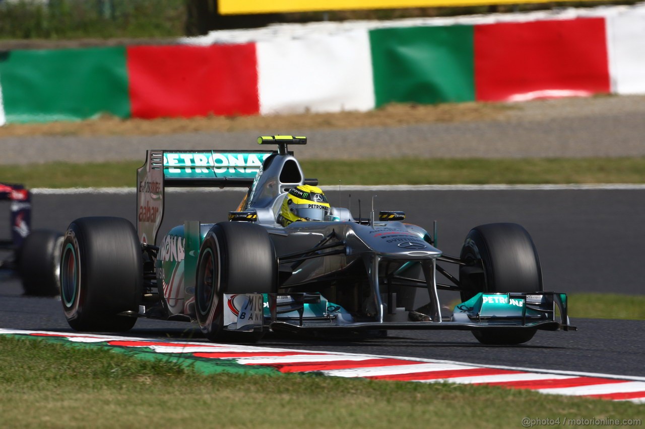 GP GIAPPONE, 08.10.2011- Prove Libere 3, Sabato, Nico Rosberg (GER), Mercedes GP Petronas F1 Team, MGP W02 