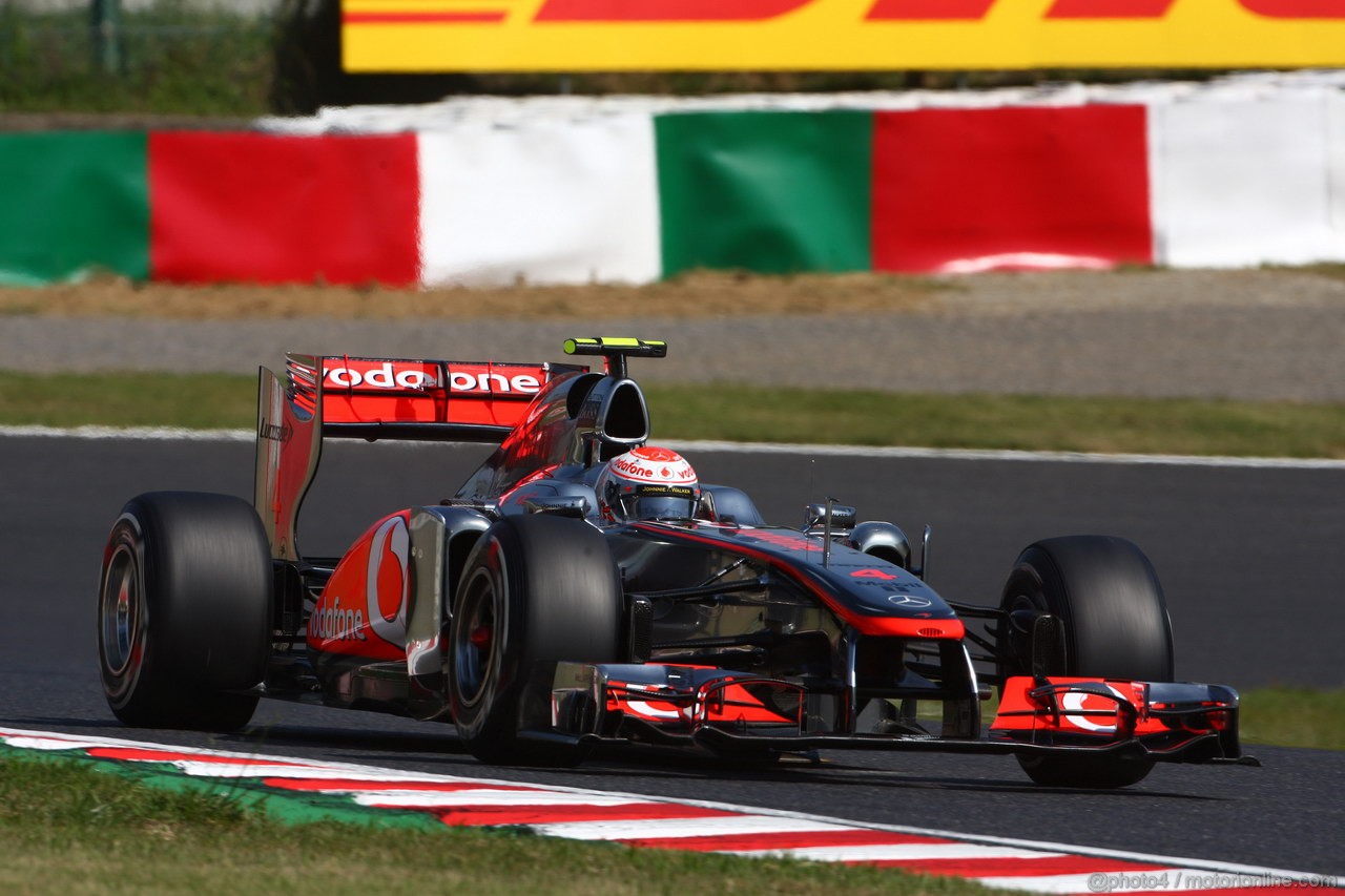 GP GIAPPONE, 08.10.2011- Prove Libere 3, Sabato, Jenson Button (GBR), McLaren  Mercedes, MP4-26 