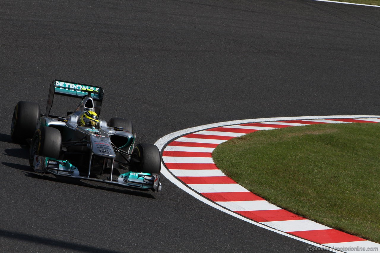 GP GIAPPONE, 08.10.2011- Prove Libere 3, Sabato, Nico Rosberg (GER), Mercedes GP Petronas F1 Team, MGP W02 