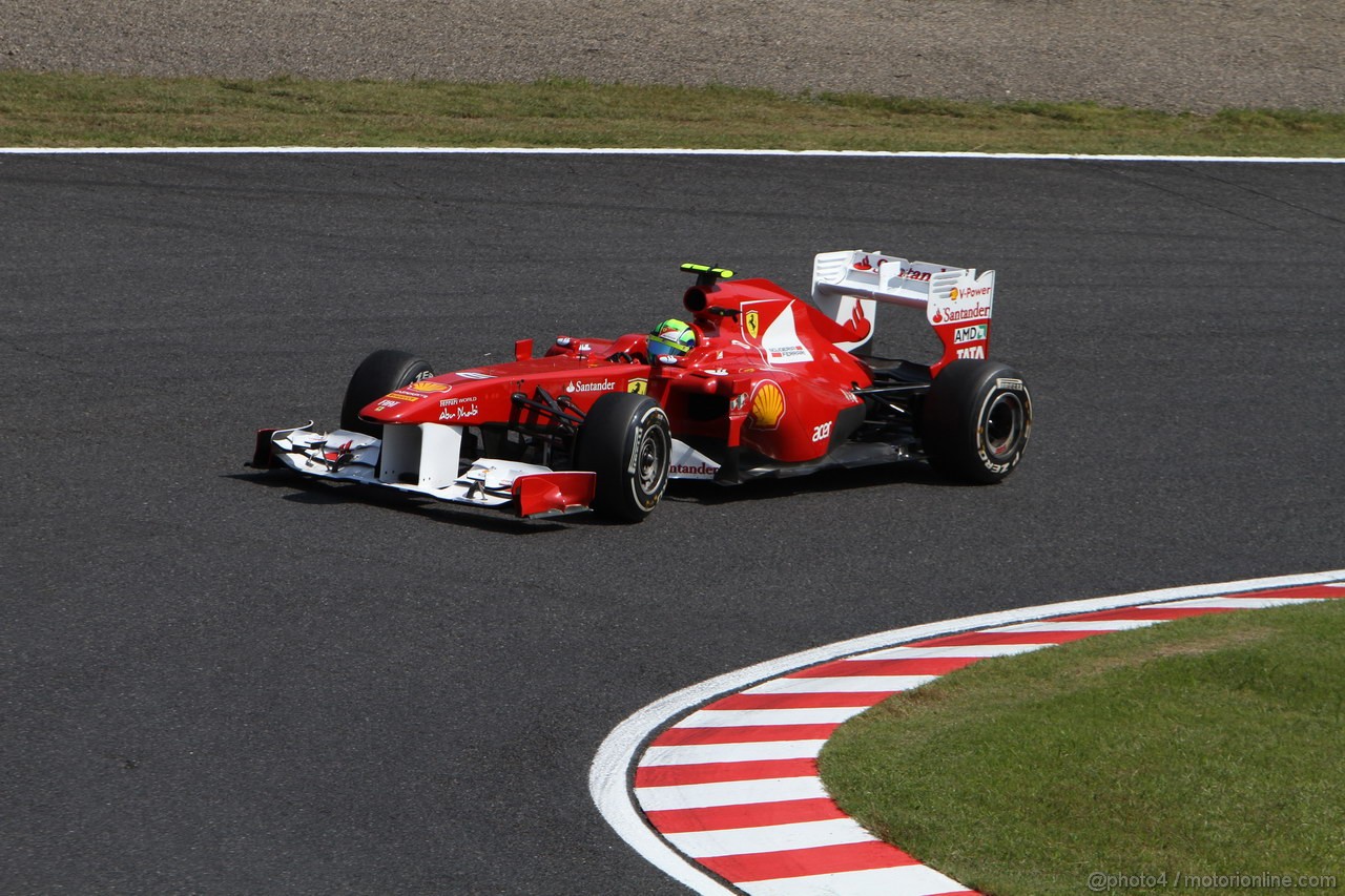 GP GIAPPONE, 08.10.2011- Prove Libere 3, Sabato, Felipe Massa (BRA), Ferrari, F-150 Italia