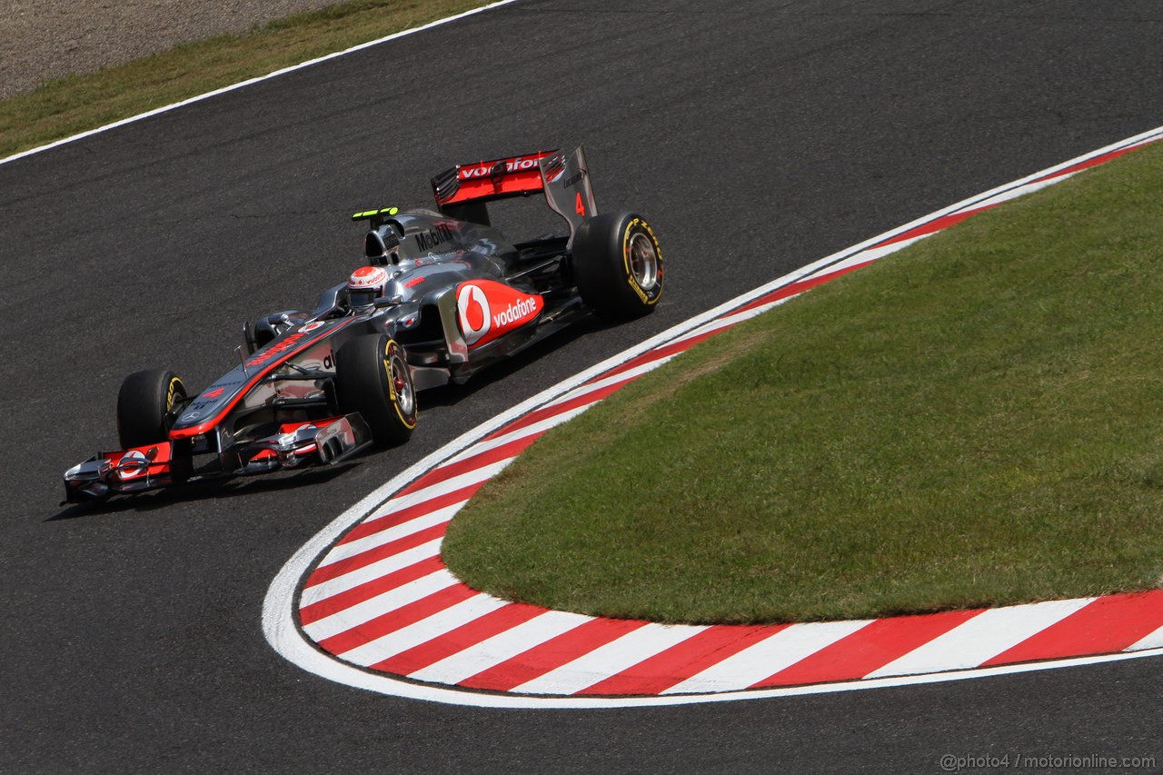 GP GIAPPONE, 08.10.2011- Prove Libere 3, Sabato, Jenson Button (GBR), McLaren  Mercedes, MP4-26 