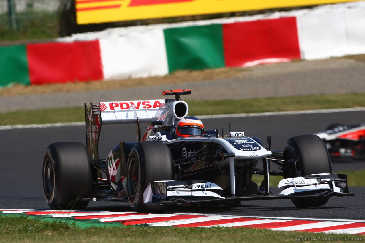GP GIAPPONE, 08.10.2011- Prove Libere 3, Sabato, Rubens Barrichello (BRA), Williams FW33 