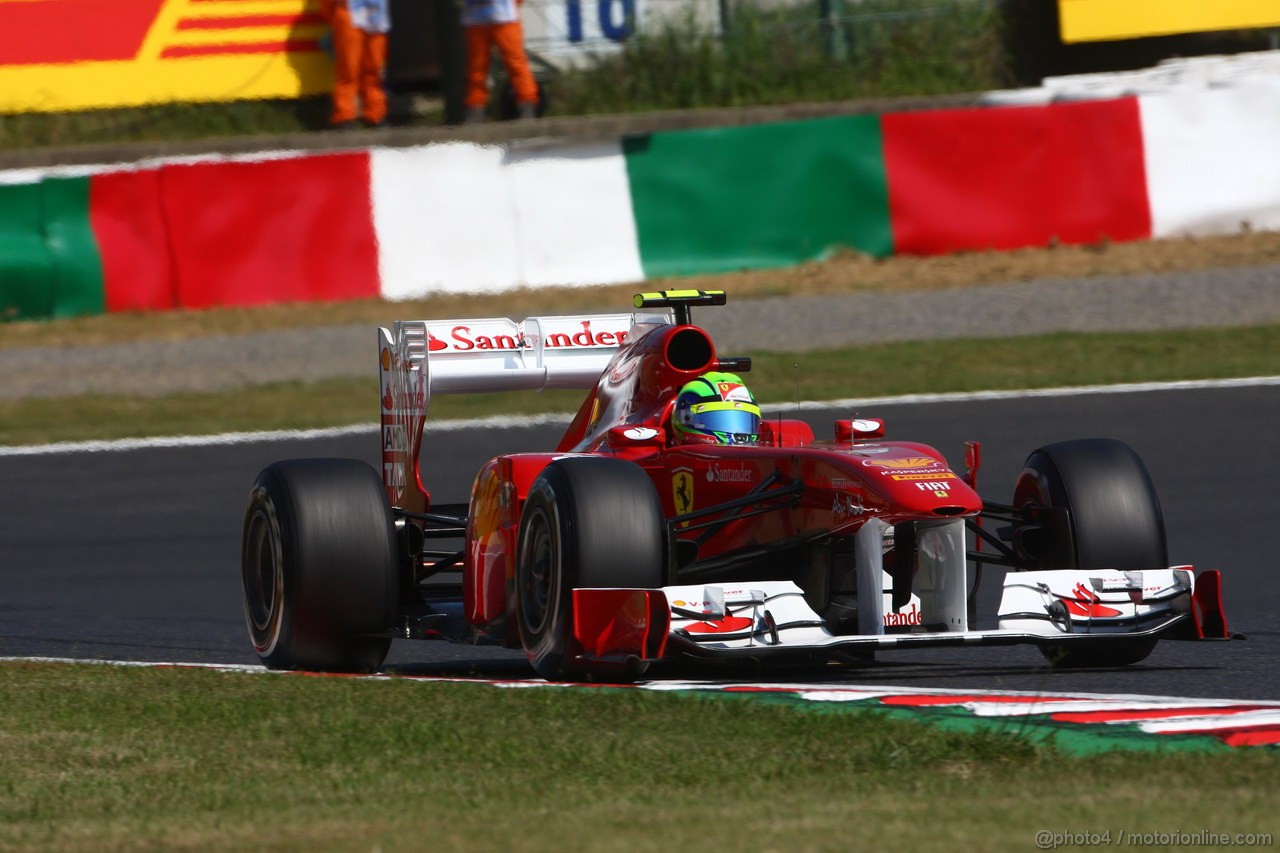 GP GIAPPONE, 08.10.2011- Prove Libere 3, Sabato, Felipe Massa (BRA), Ferrari, F-150 Italia 