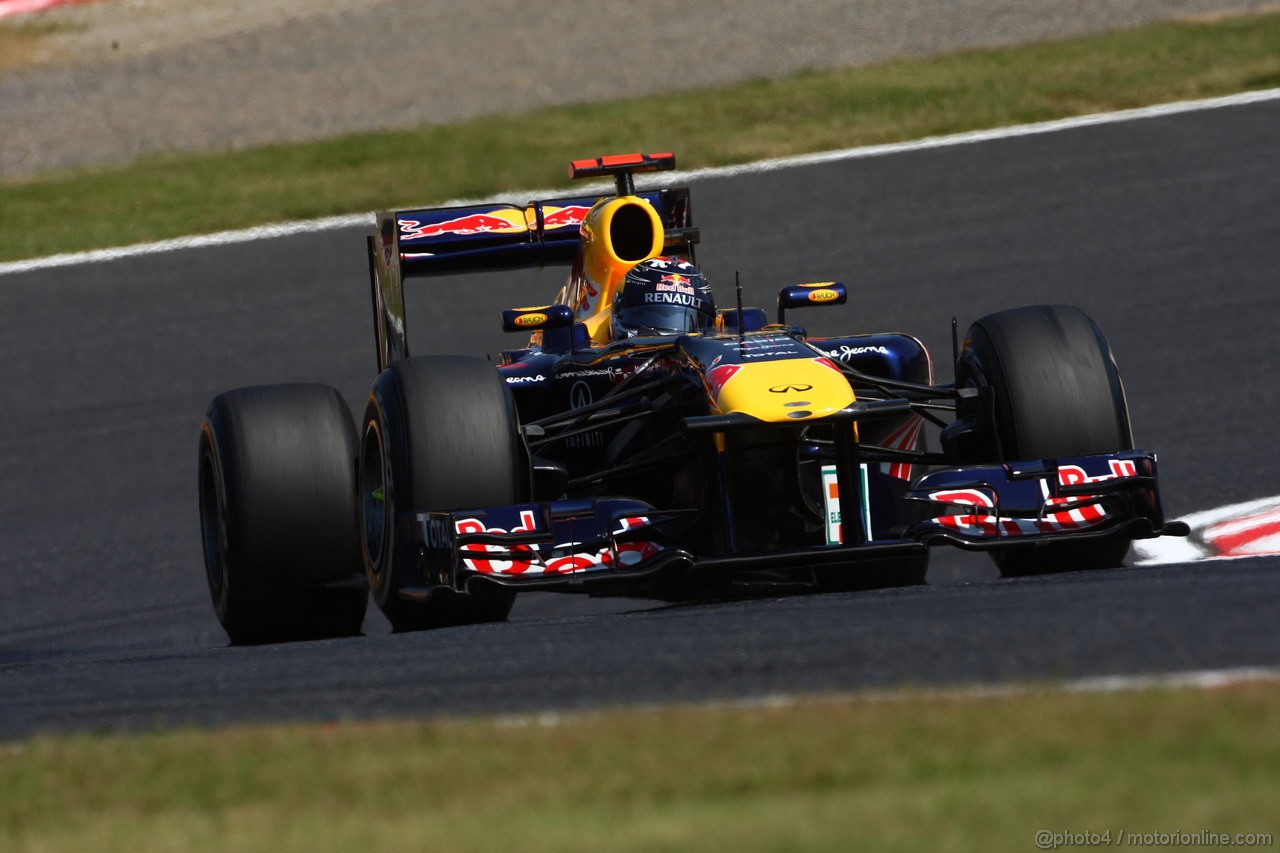 GP GIAPPONE, 08.10.2011- Prove Libere 3, Sabato, Sebastian Vettel (GER), Red Bull Racing, RB7 