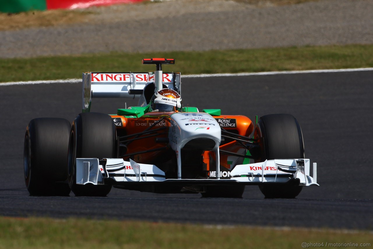 GP GIAPPONE, 08.10.2011- Prove Libere 3, Sabato, Adrian Sutil (GER), Force India F1 Team, VJM04 