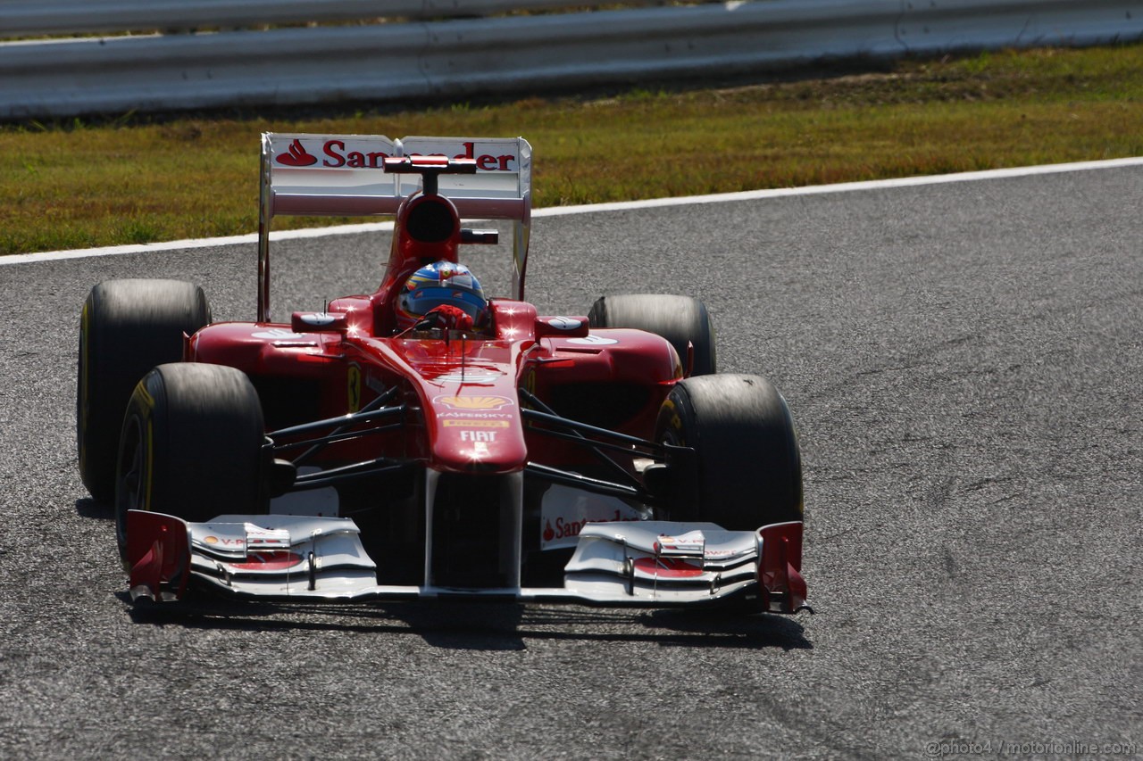 GP GIAPPONE, 08.10.2011- Prove Libere 3, Sabato, Fernando Alonso (ESP), Ferrari, F-150 Italia 